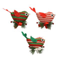 1Pk Plush Buf Check Bird Orn - Country Silk