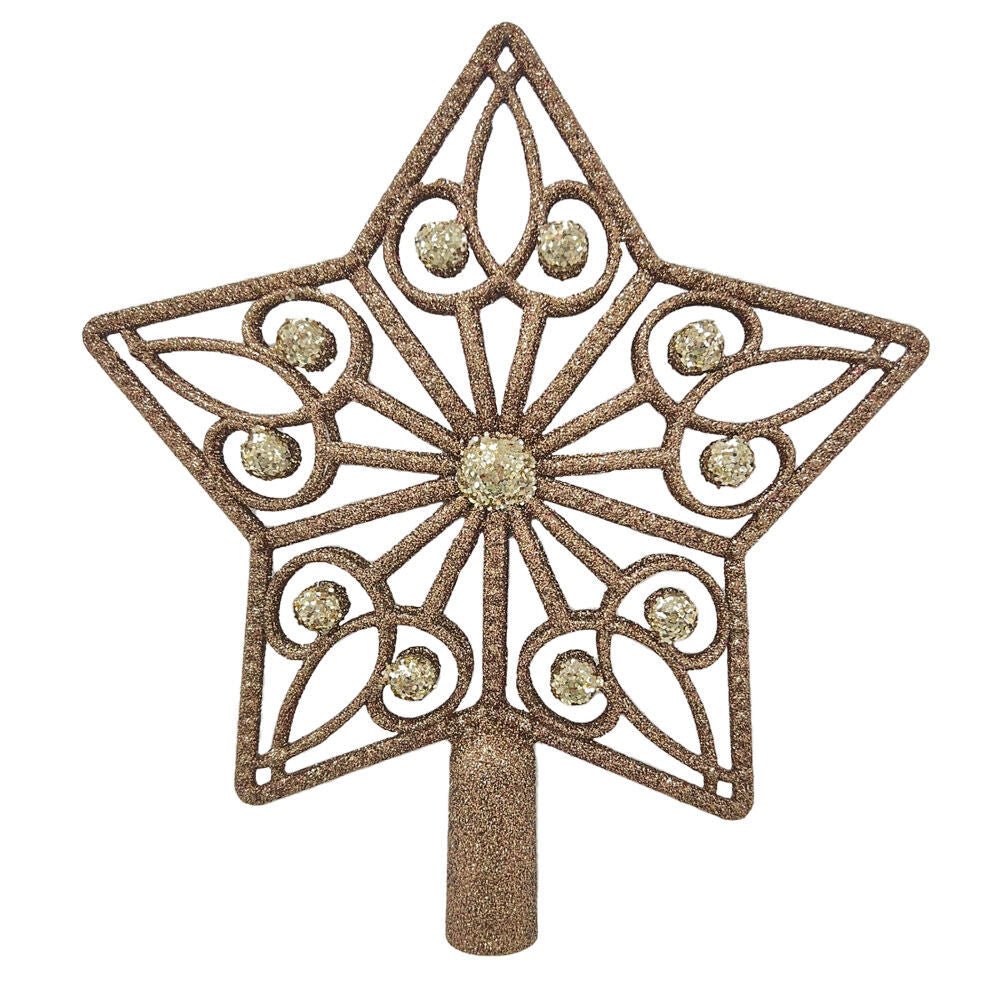 1Pk Star Tree Topper With Sequin Hp - Country Silk