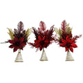 Poinsettia Leaf And Berry Tree Topper - Country Silk