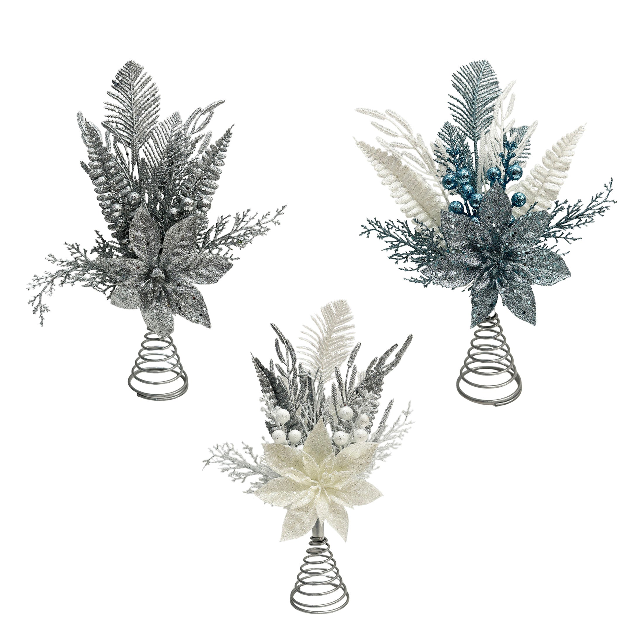 Poinsettia Leaf And Berry Tree Topper