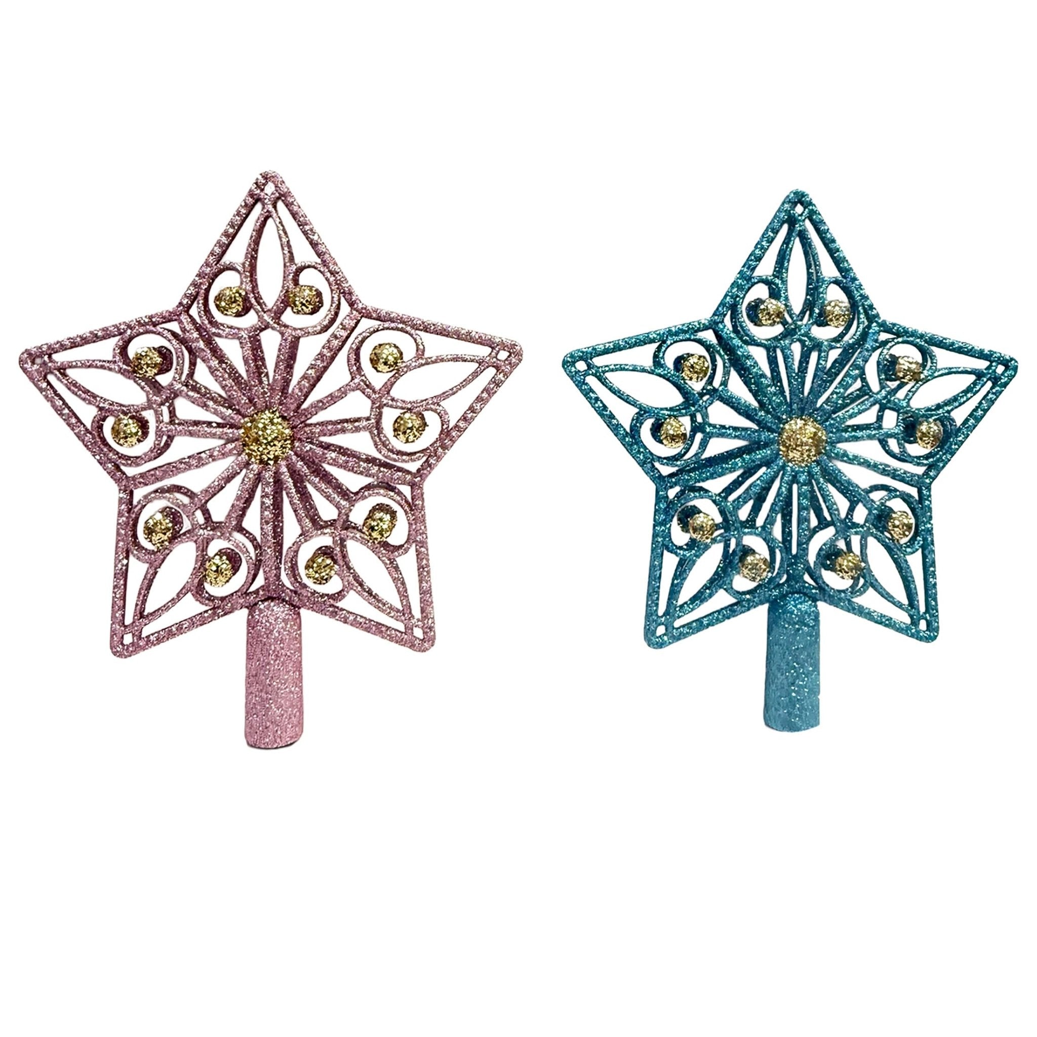 1Pk Star Tree Topper With Sequin Hp - Country Silk