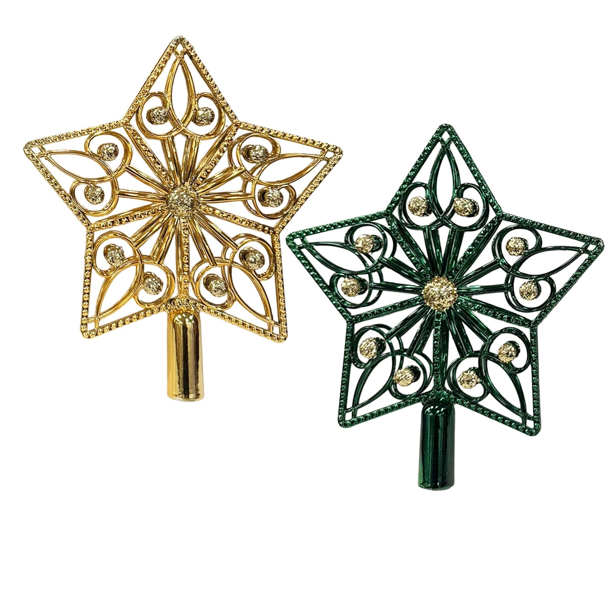 1Pk Star Tree Topper With Sequin Hp - Country Silk