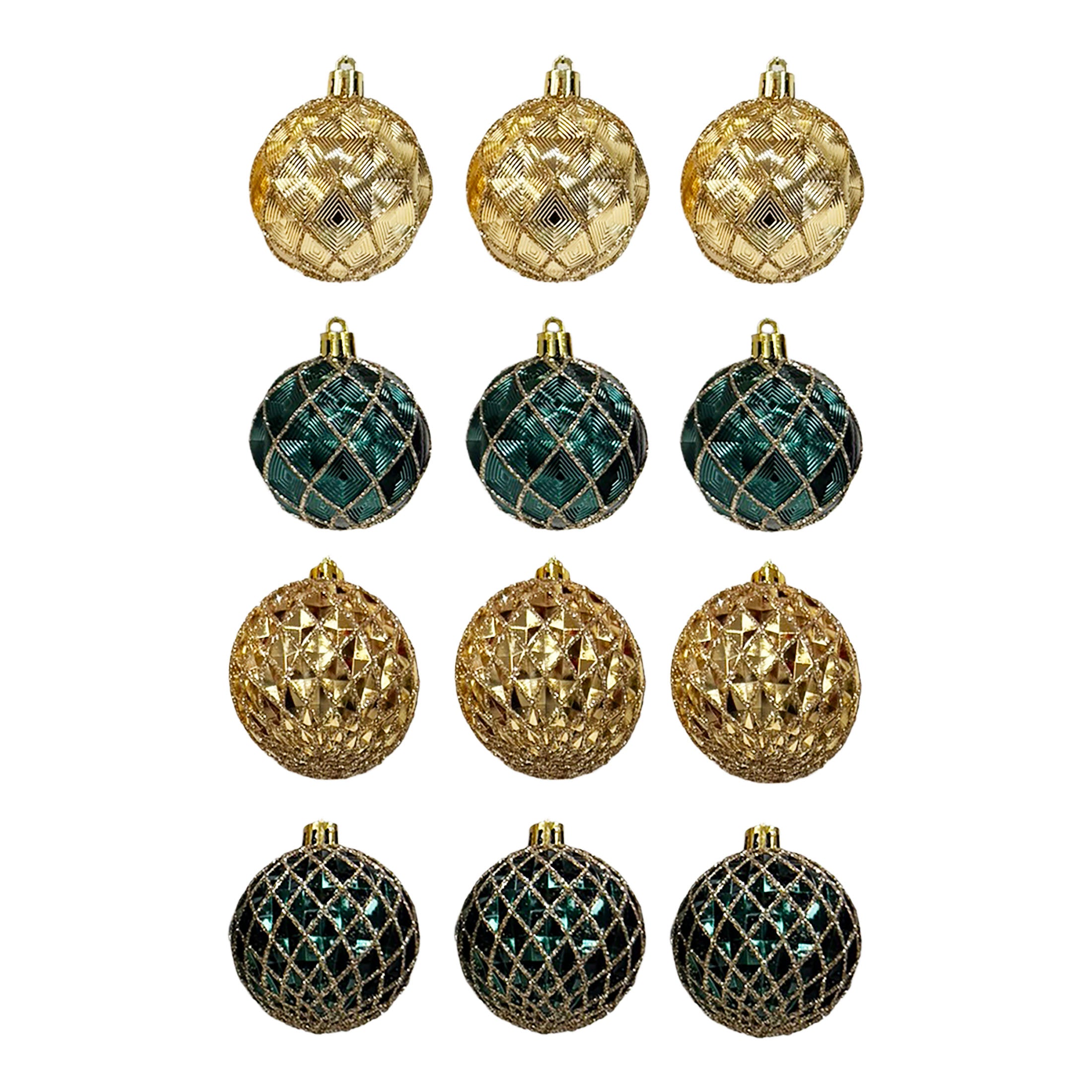 3 Pk Faceted Ball Orn With Hp Asst