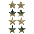 2Pk Large Double Layer 3D Glitter Star - Country Silk