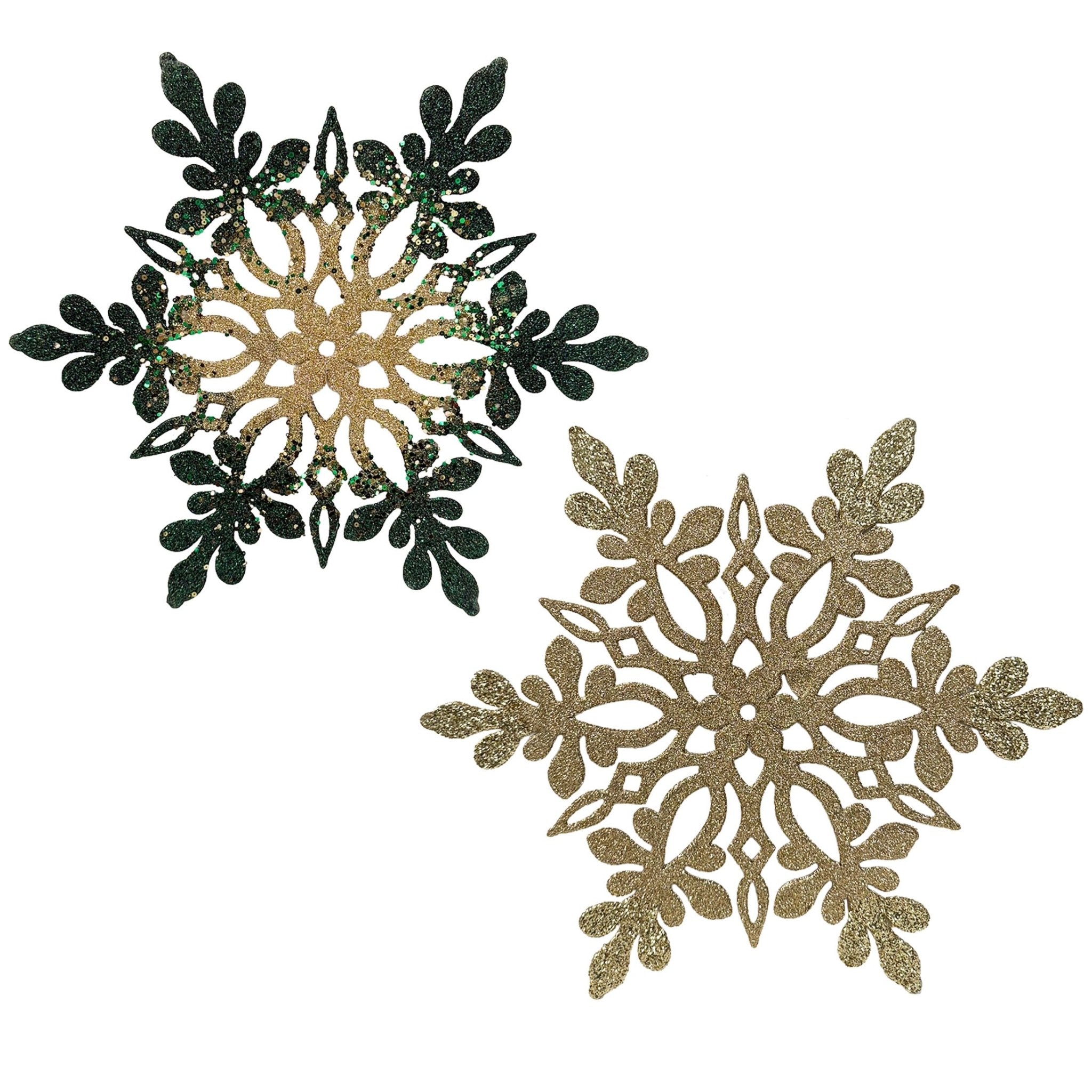 1Pk New Jumbo Glitter Snowflake - Country Silk
