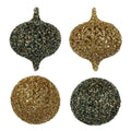 1Pk Large Filligree Glitter Orn Onion Ball Asst - Country Silk