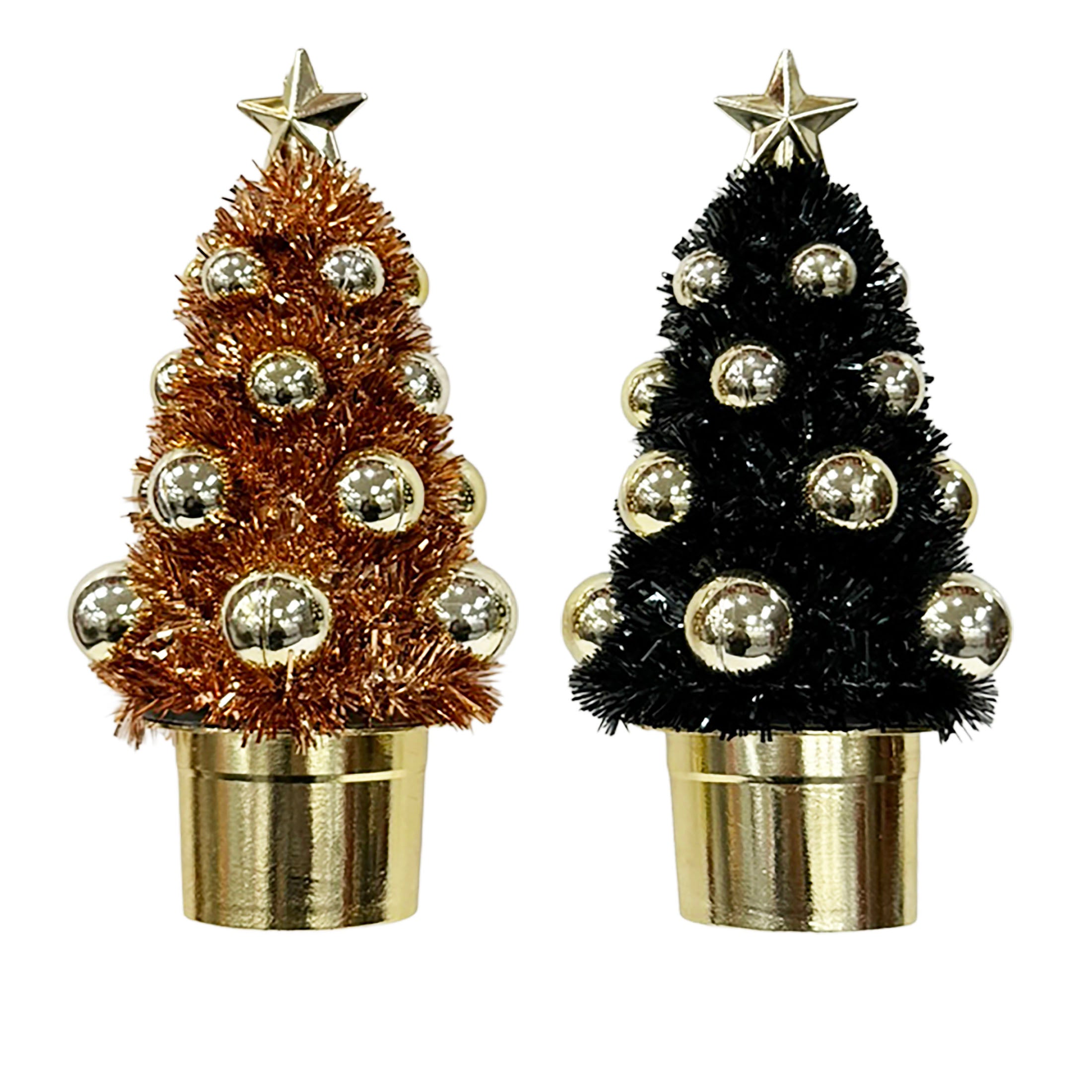 Tinsel Tree With Ball Ornaments