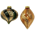 100Mm Ball Orn With Gold Paint Panels - Country Silk