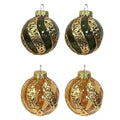 60Mm X 2Pk Gold Filigree Swirl Ball Orn - Country Silk
