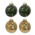 60Mm X 2 Pk Ball With Clear Beading - Country Silk
