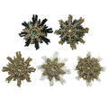 Snowflake Orn With Gem - Country Silk
