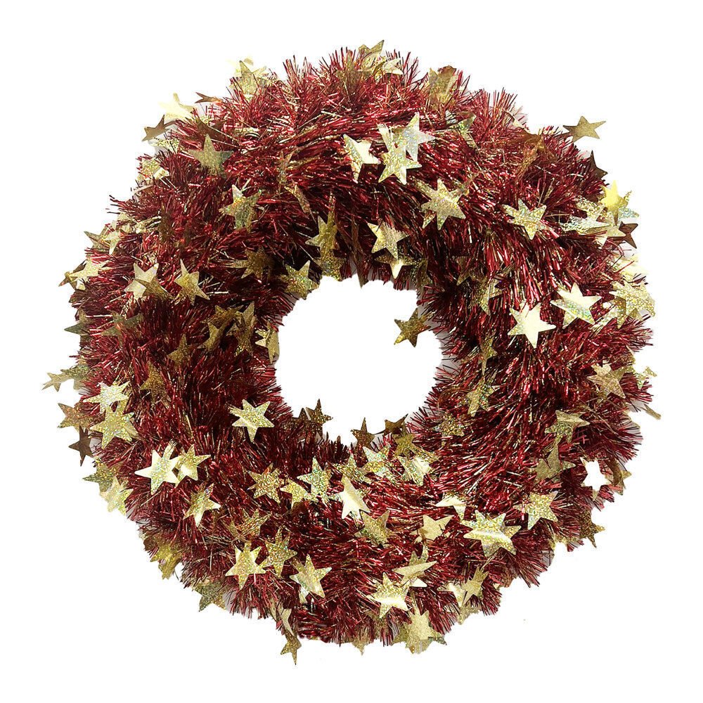 18Inch Laser Star Die Cut Wreath - Country Silk