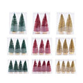 Glitter Tree 7.8Inch 2 5.9Inch 3 4.7Inch 4 Asst - Country Silk