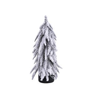12.2Inch Mini Pine Tree With White Snow C - Country Silk