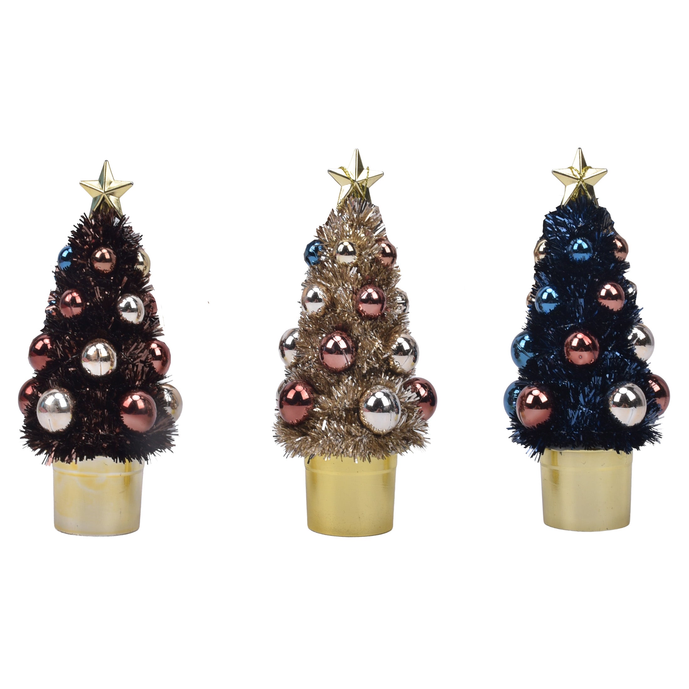 Tinsel Tree With Ball Ornaments
