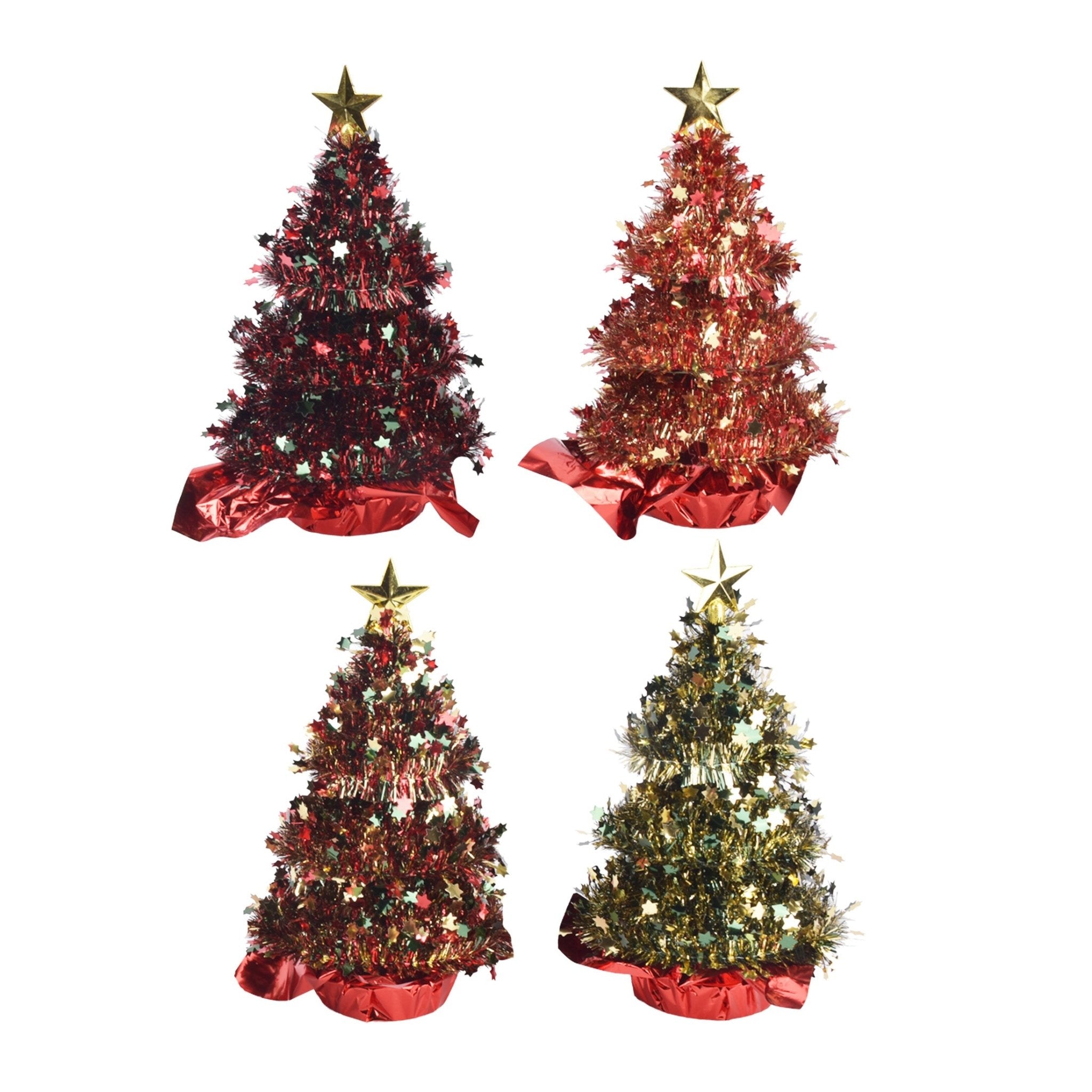 13.5 Inch Tinsel Tree With Dots - Country Silk
