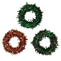 11.8In Tinsel Wreath - Country Silk