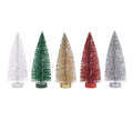 9Inch Bottle Brush Trees With Sequin Tip - Country Silk