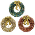 16 Inch Wave Wreath With 2 Bells And Rib