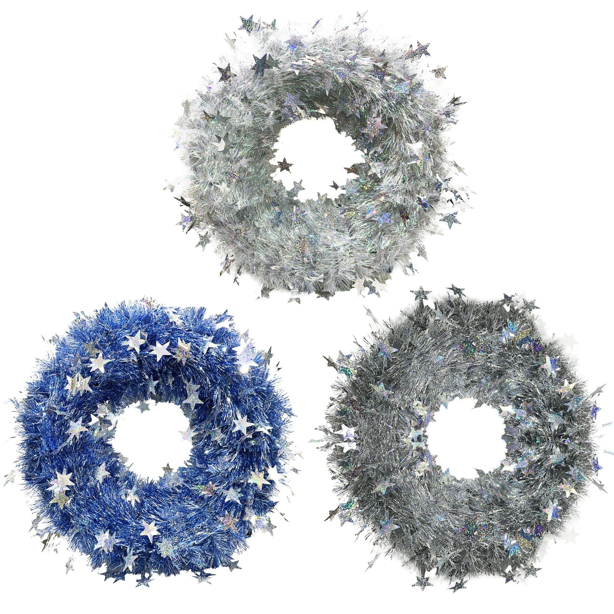 18Inch Laser Star Die Cut Wreath - Country Silk