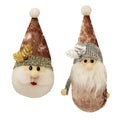 1Pk Plush Santa And Knome Orn Asst - Country Silk