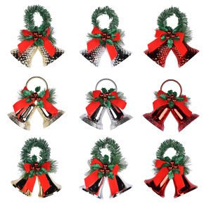 2 Bells With Pine Handle Asst W Pla - Country Silk