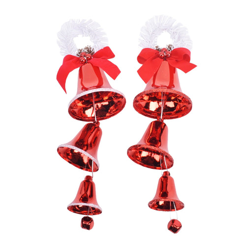 3 Bell With Jingle Bell Pine Hanging D - Country Silk