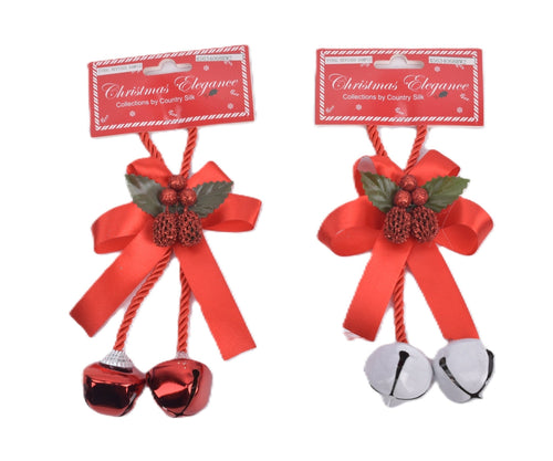 1Pk 2 Large Bell Door Hanger With Braide - Country Silk