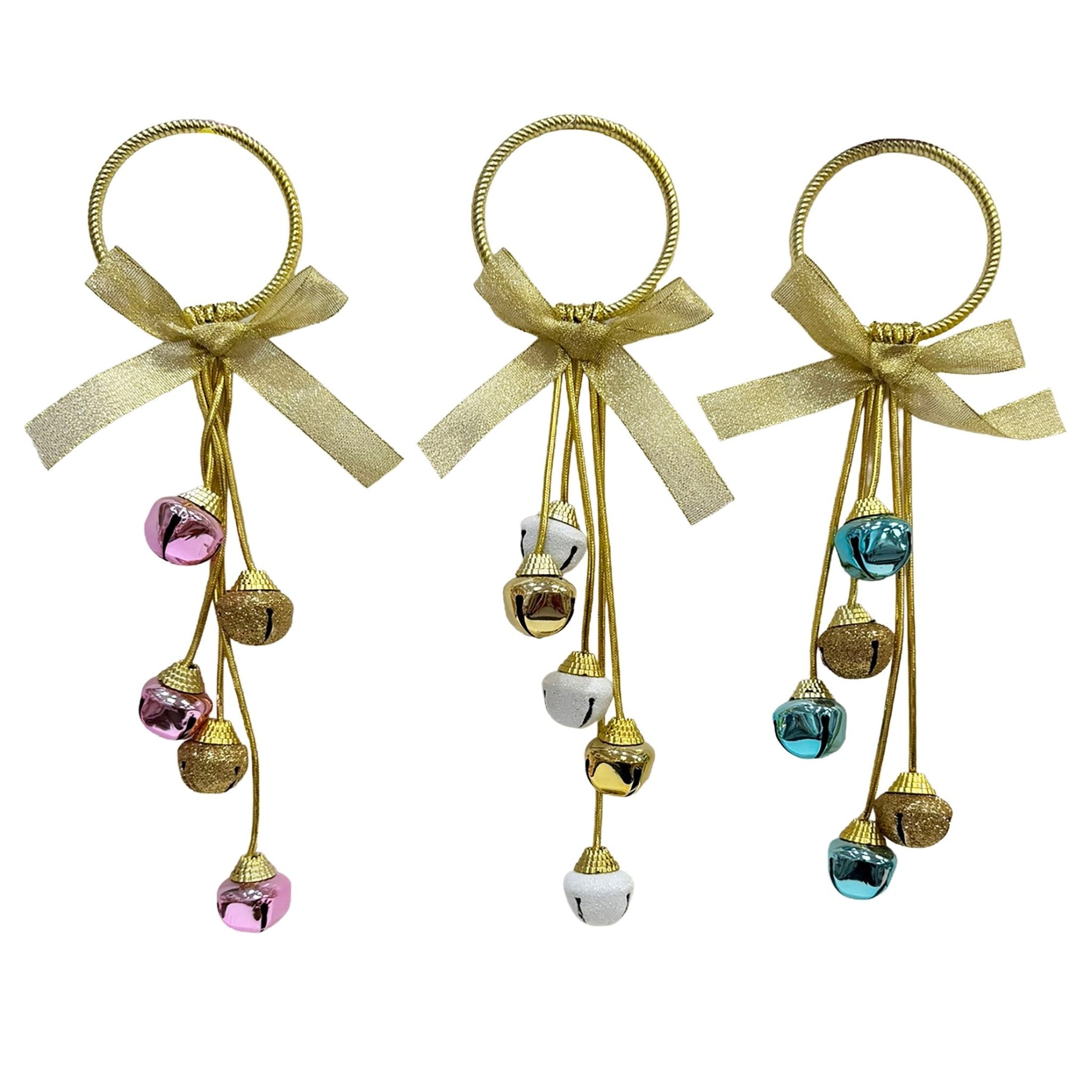 5 Bell Door Hanger With Round Handle - Country Silk