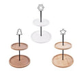 2 Tier Display Tray With Xmas Icons - Country Silk