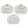 Deluxe Mdf Hanging Decor Item With Glitter Hp And Second Layering - Country Silk