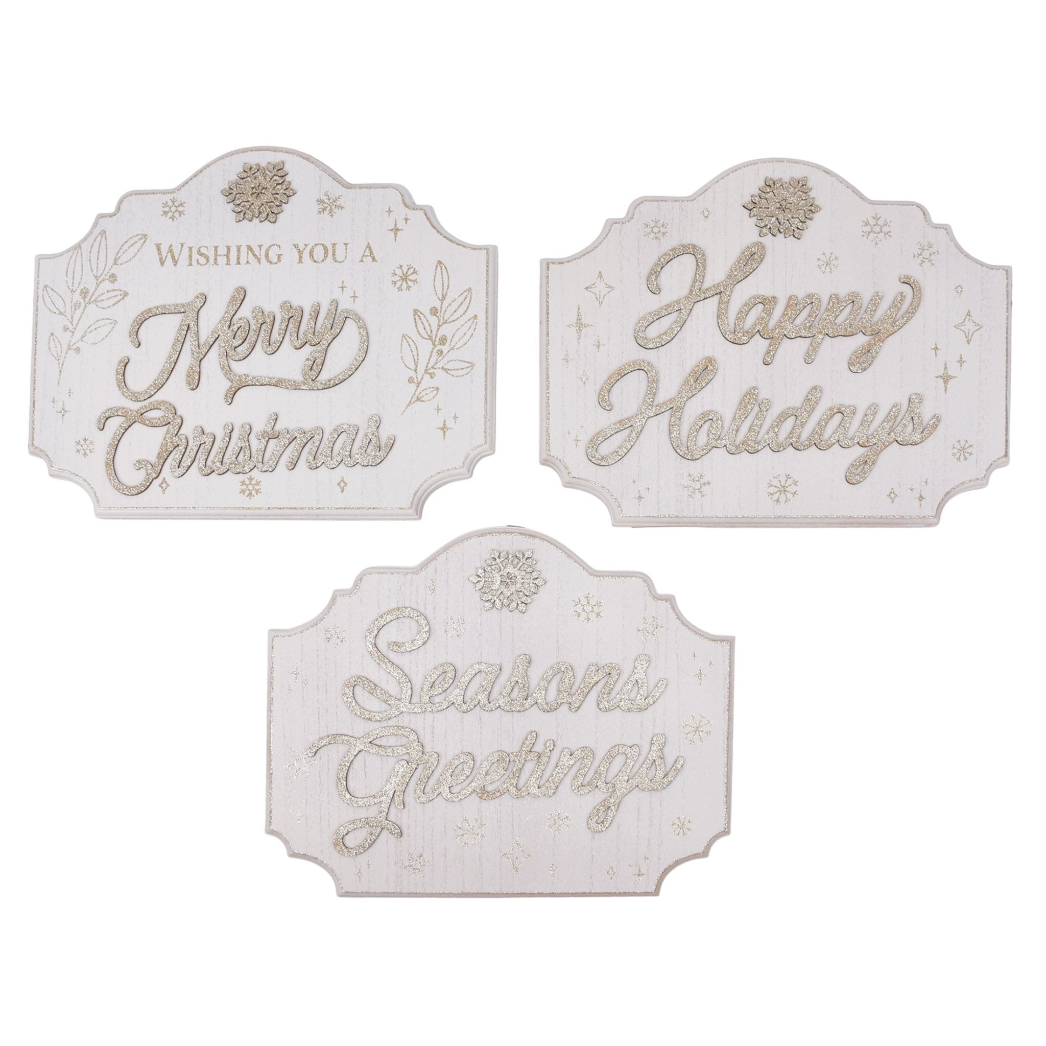 Deluxe Mdf Hanging Decor Item With Glitter Hp And Second Layering - Country Silk
