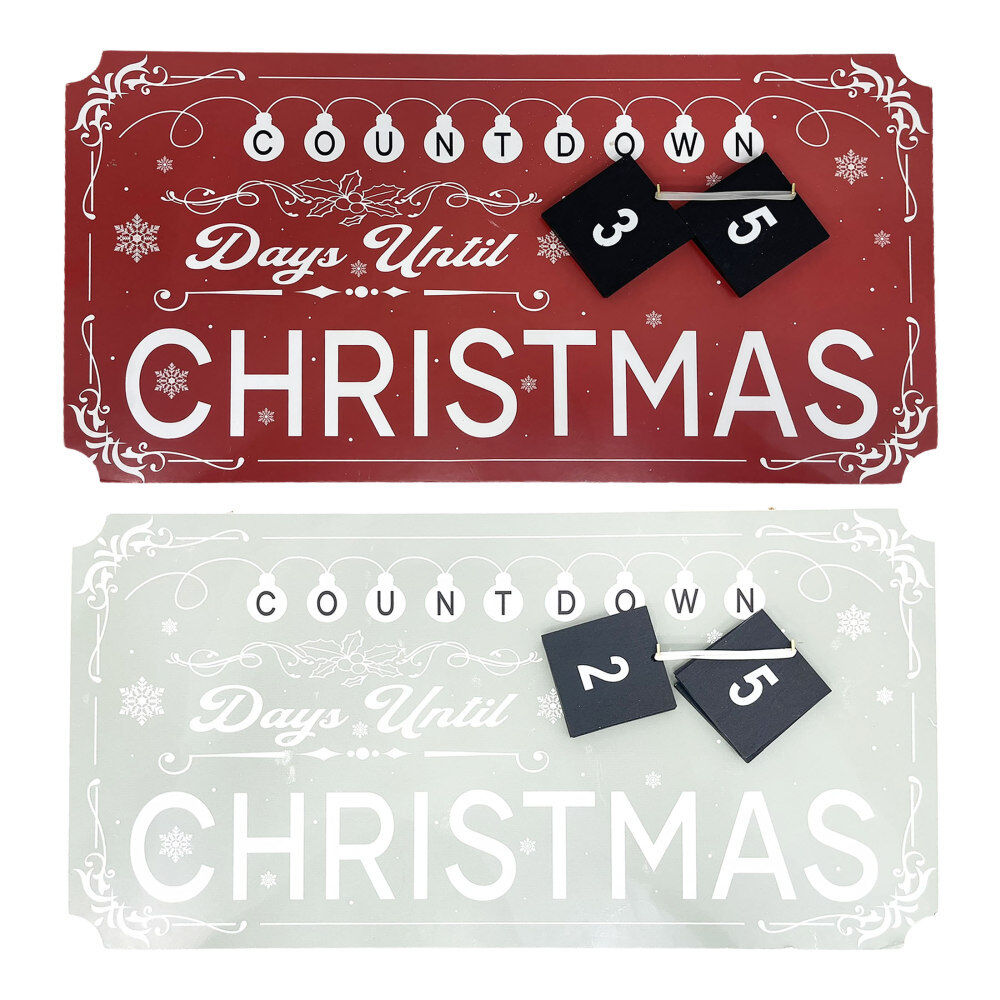 Mdf Countdown To Christmas Sign 17.95 X