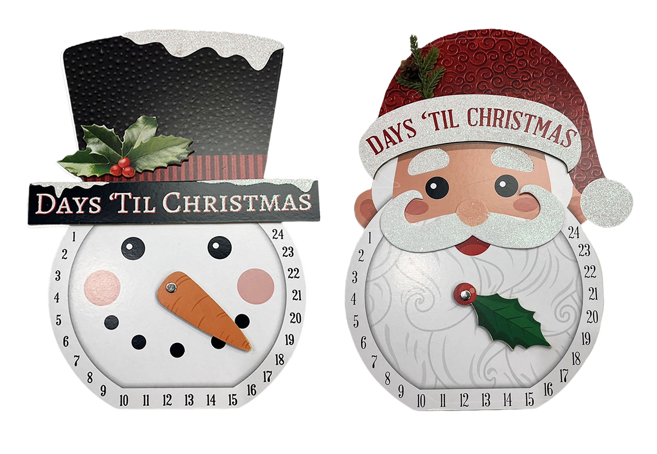 Mdf Decor Santa And Snowman Asst