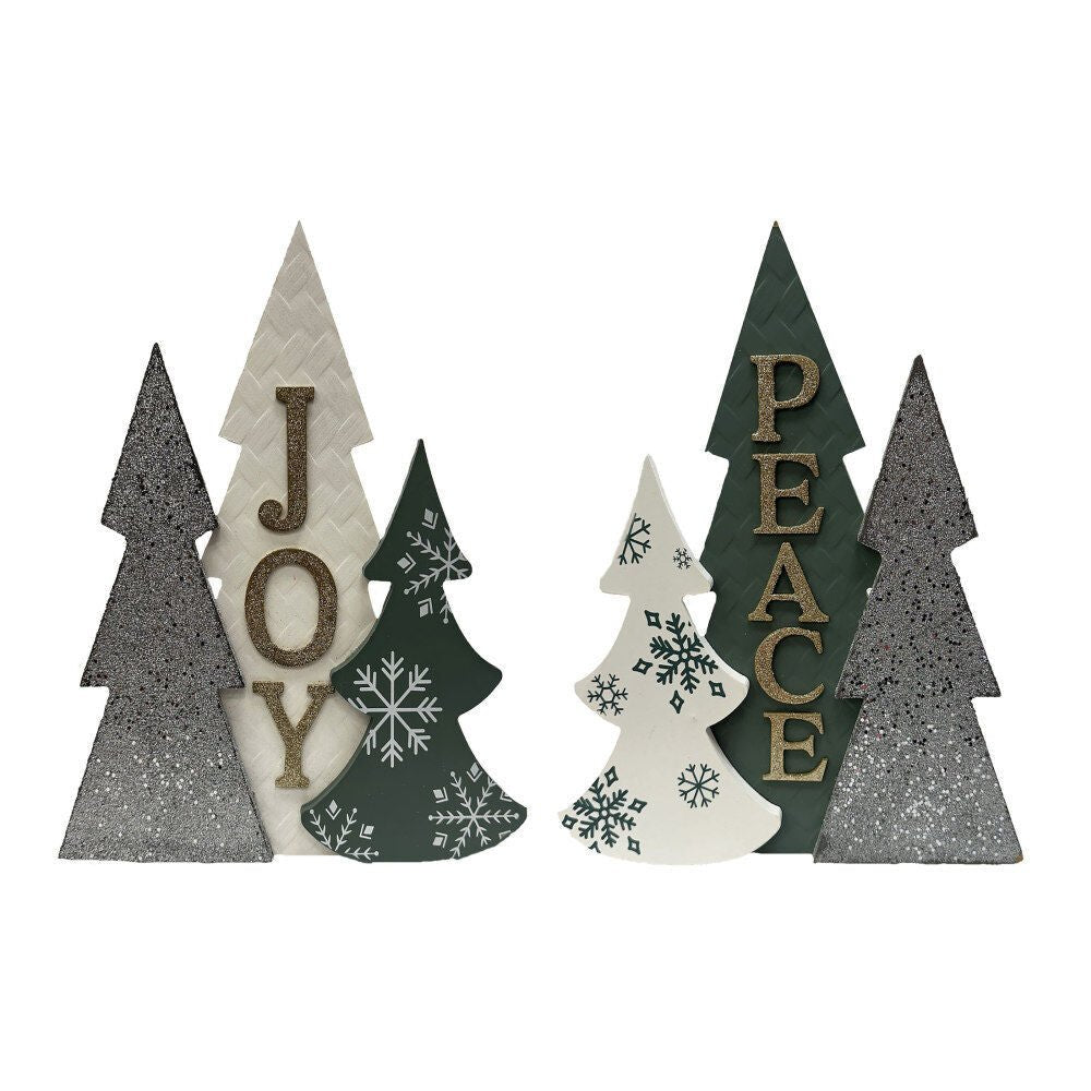 Joy Peace Tree Decor 12.2 X 12.99 Inches - Country Silk