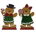 Gingerbread Couple Decor 9.84 X 18.11 In - Country Silk