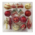 32 Pk Shatterproof Set With Finials Nutcrackers Truck With Trees And Ball Ornaments - Country Silk