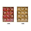 12Pk Transparent Red W Gold And Gem Stone Ass With Transparent With Gold Hp And Gem Stone - Country Silk