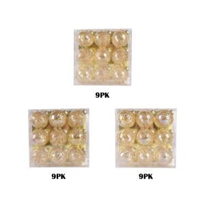 9 Pk X 90Mm Clear Gold Pet Deluxe Balls - Country Silk