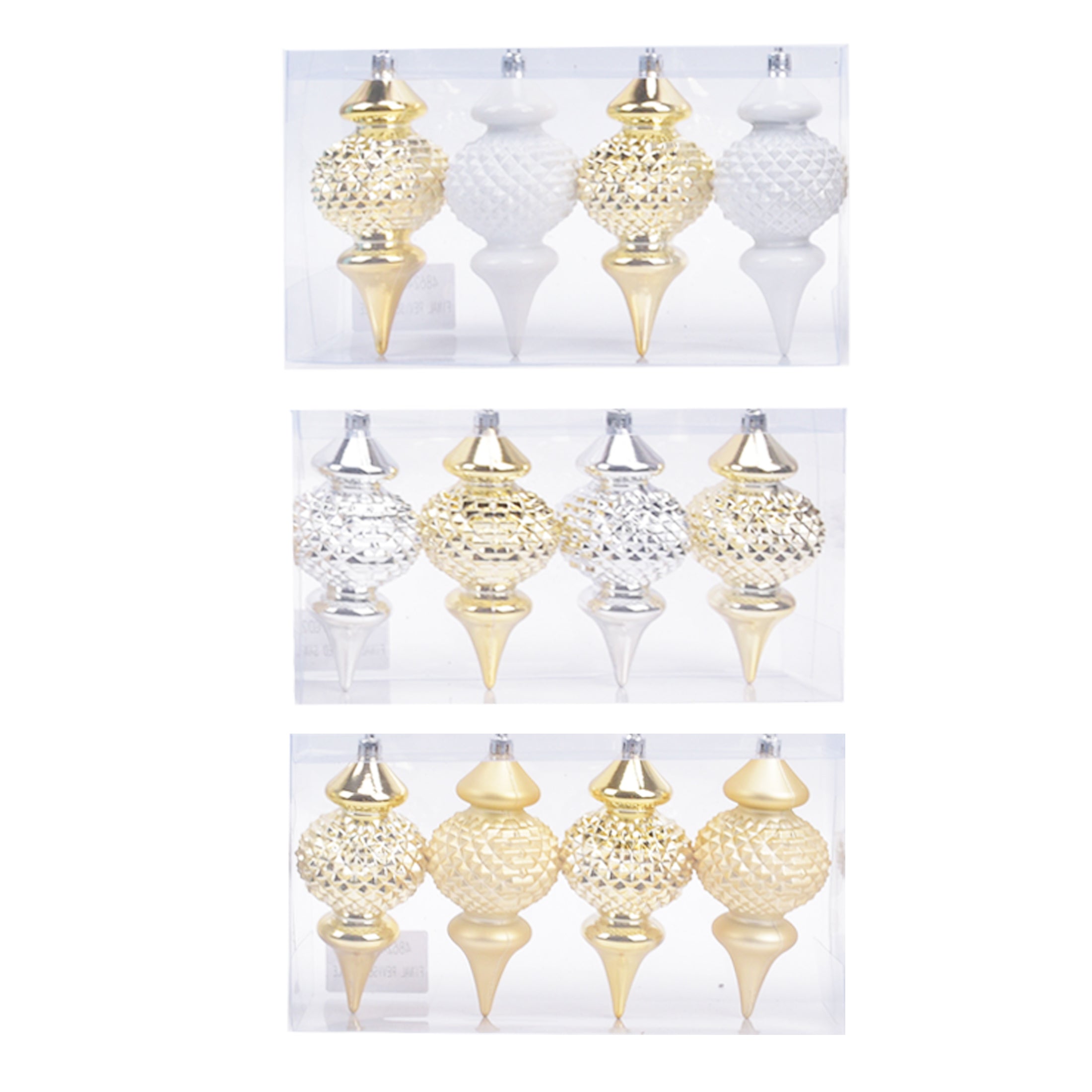 4 Pk Faceted Finial Set
