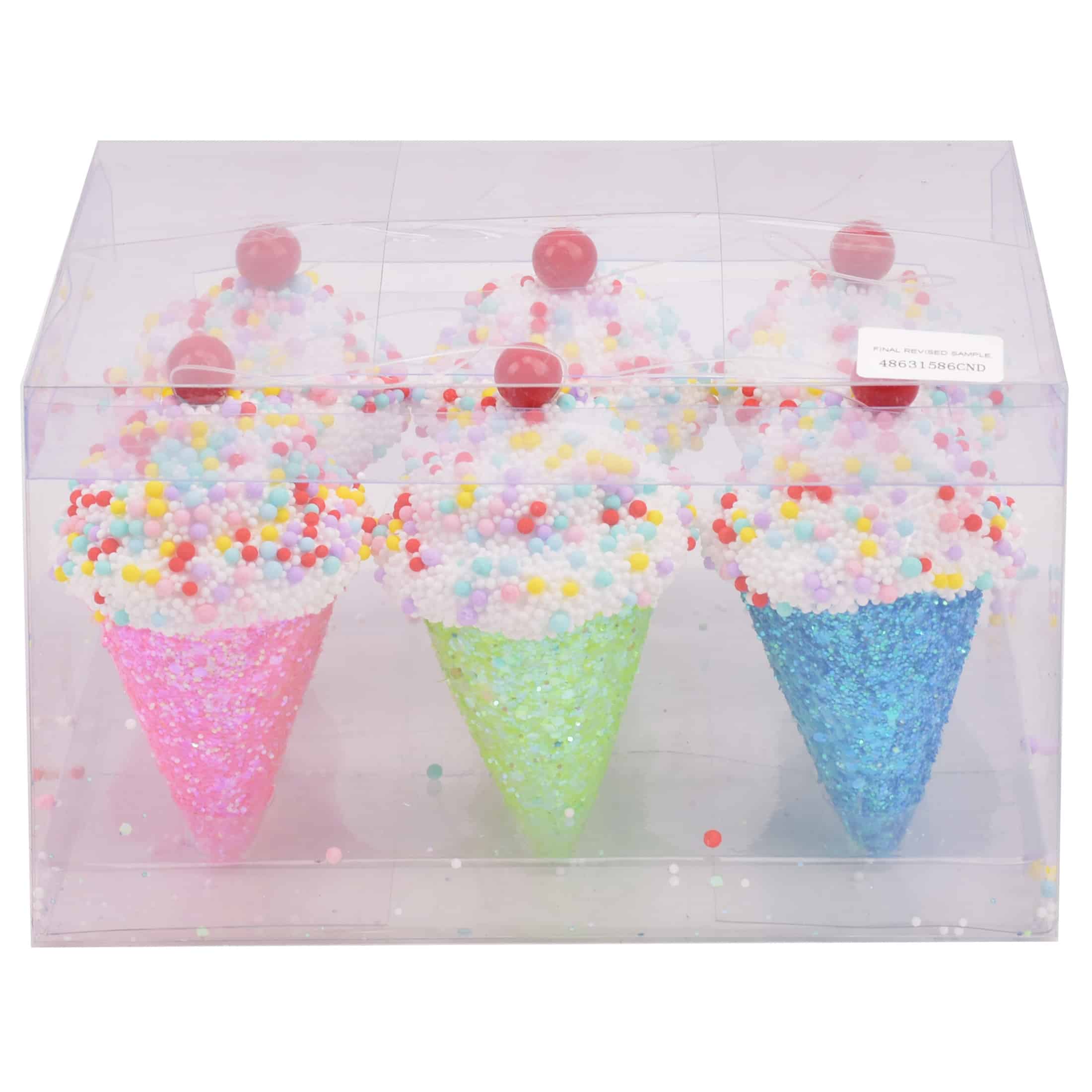 Ice Cream Cone With Sprinkle Glitter And