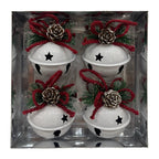 4Pk Metal Bell In Box - Country Silk