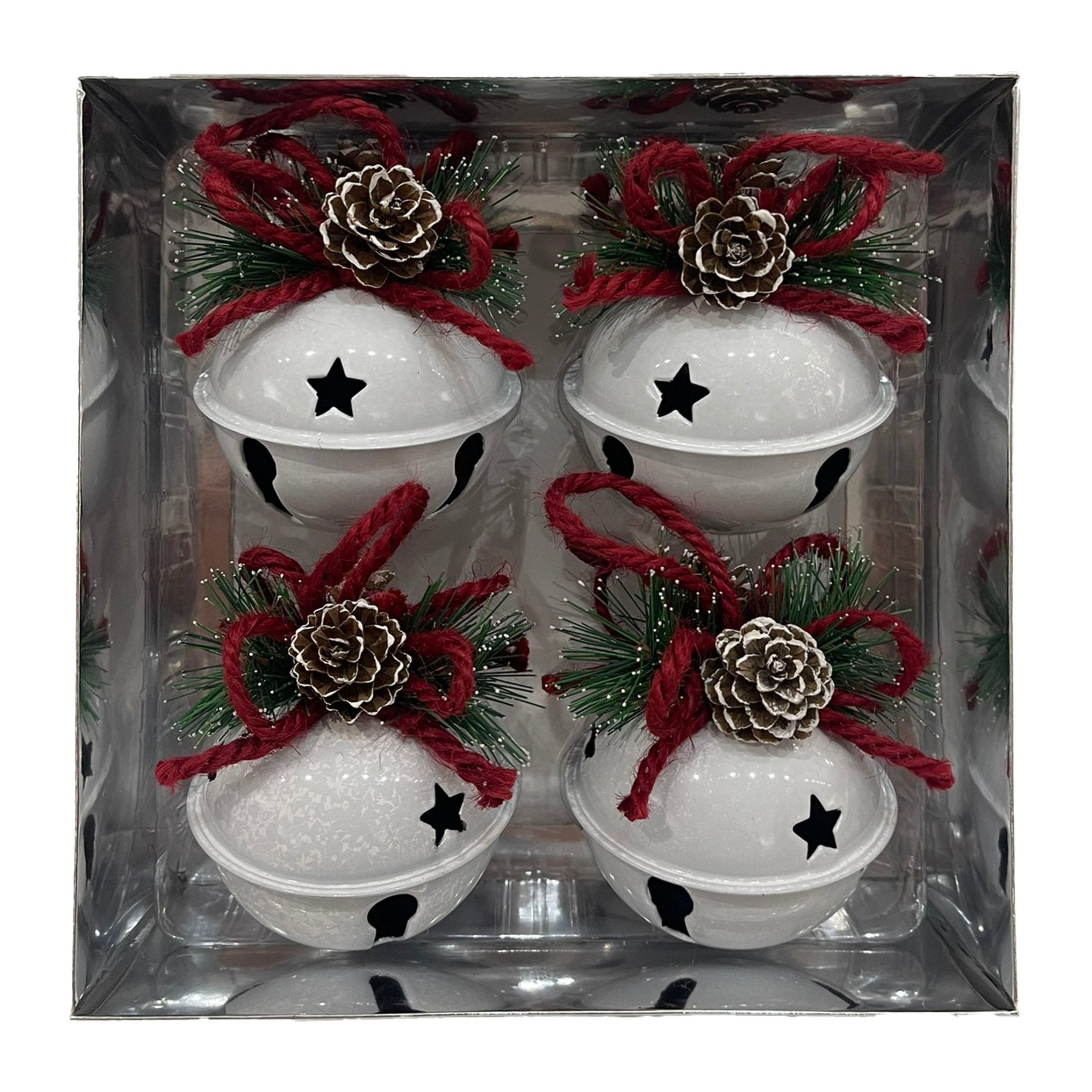 4Pk Metal Bell In Box - Country Silk