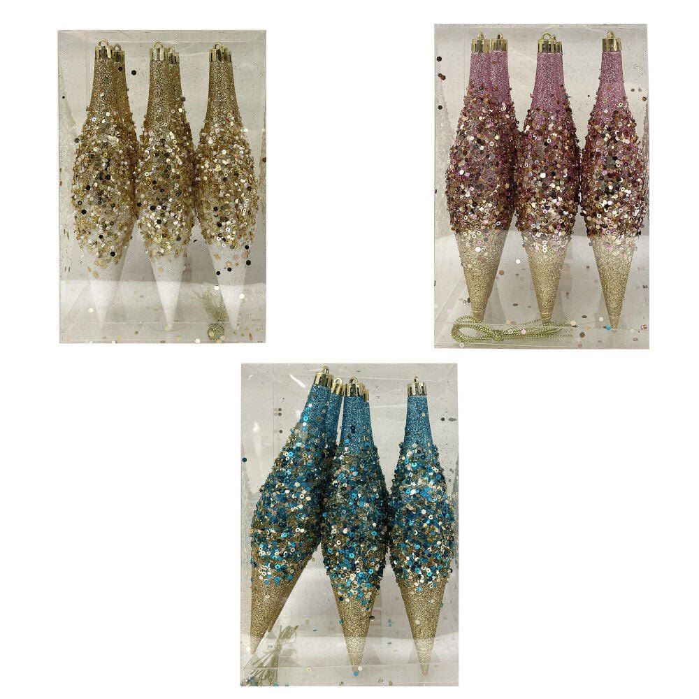 6Pk Finial Orn - Country Silk