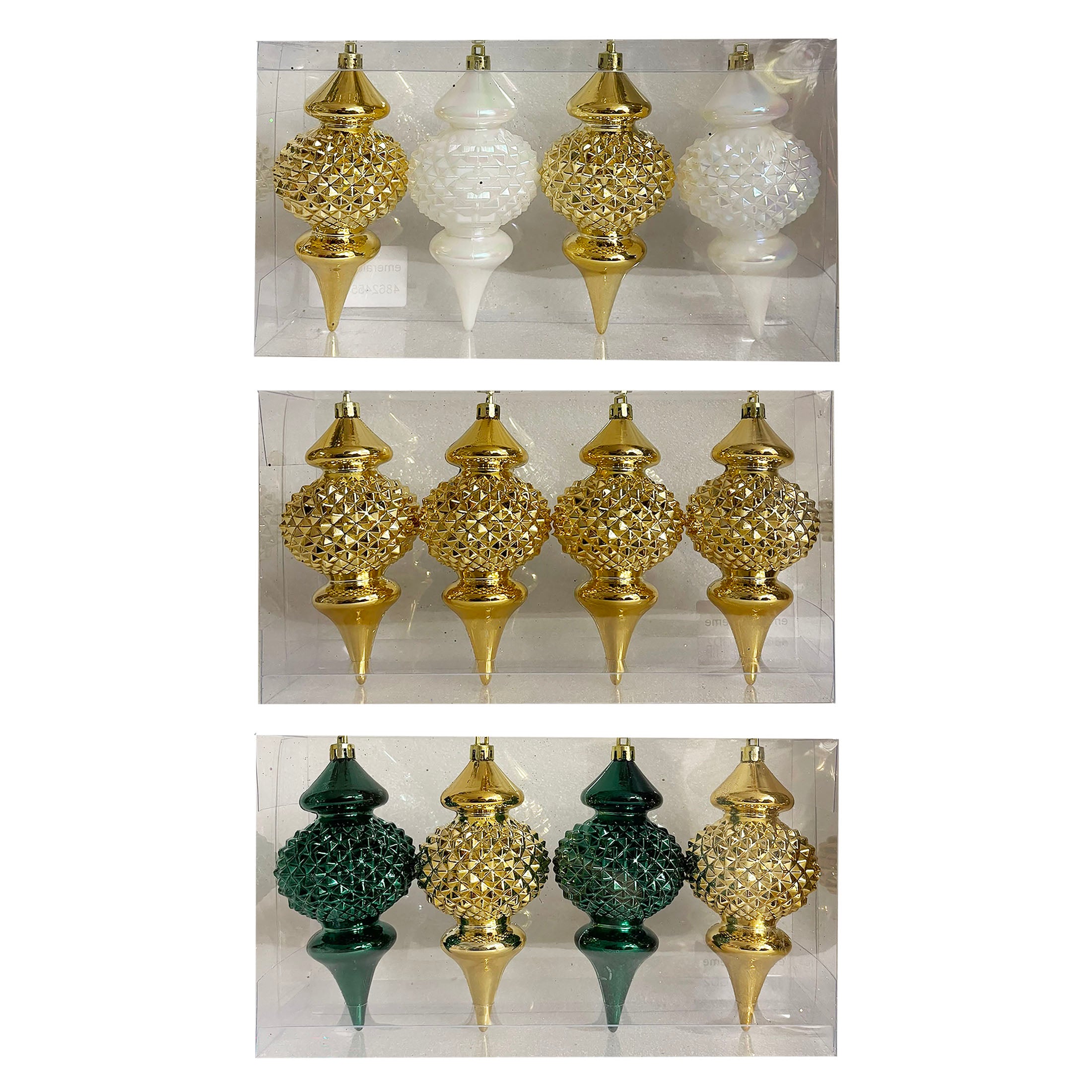 4 Pk Faceted Finial Set