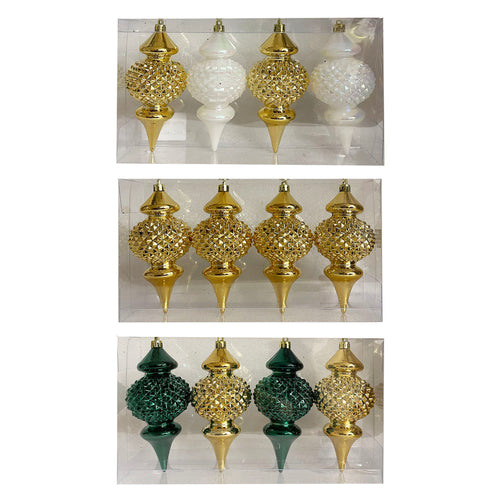 4 Pk Faceted Finial Set