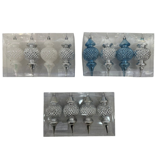 4 Pk Faceted Finial Set - Country Silk