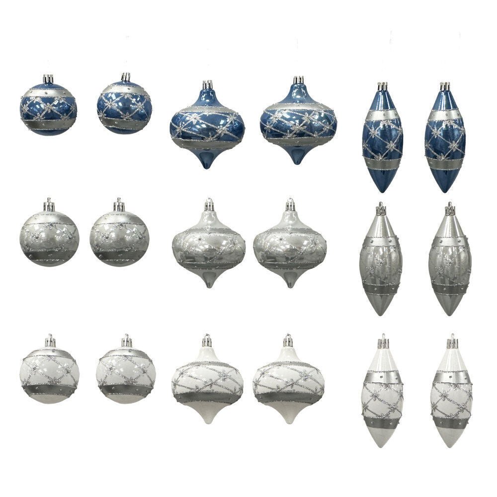 2Pk Ball Onion Finial Wth Flower Hp Design - Country Silk
