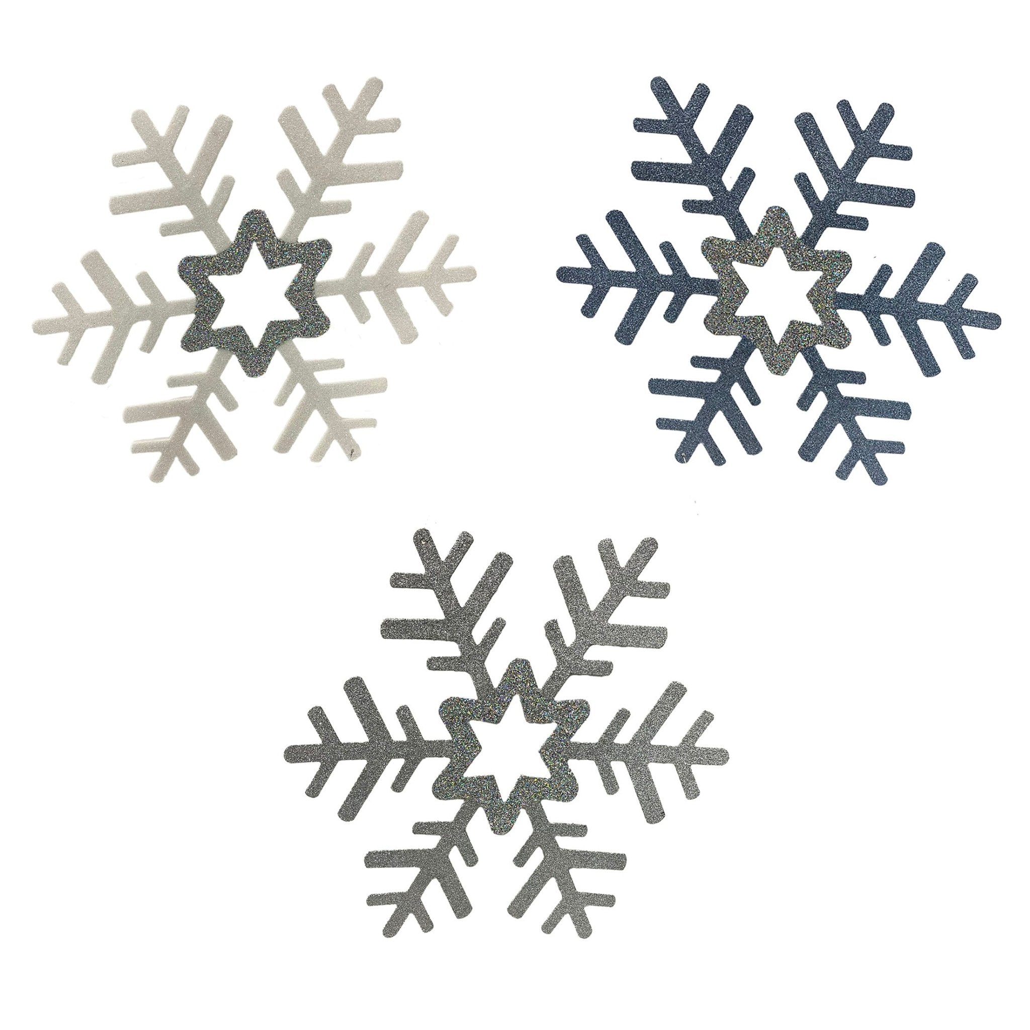 Jumbo Glitter Snowflake - Country Silk