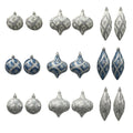 2Pk Onion Ball And Finial Asst With Diamond Shape Hp With Star Hp Ornaments - Country Silk